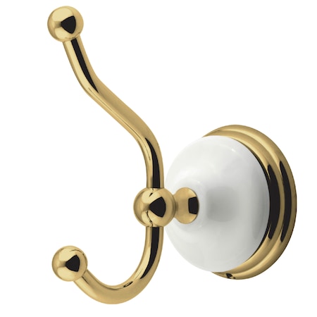 Kingston Brass Victorian Robe Hook, Polished Brass BA1117PB